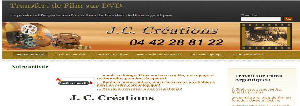 création site-transfert-film www.developpeur-blog.com