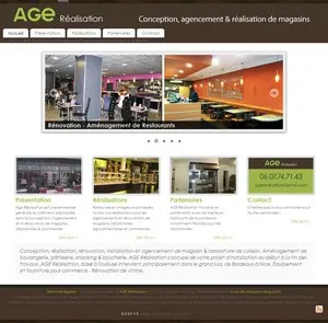 Création du site pour une entreprise en aménagement de magasin