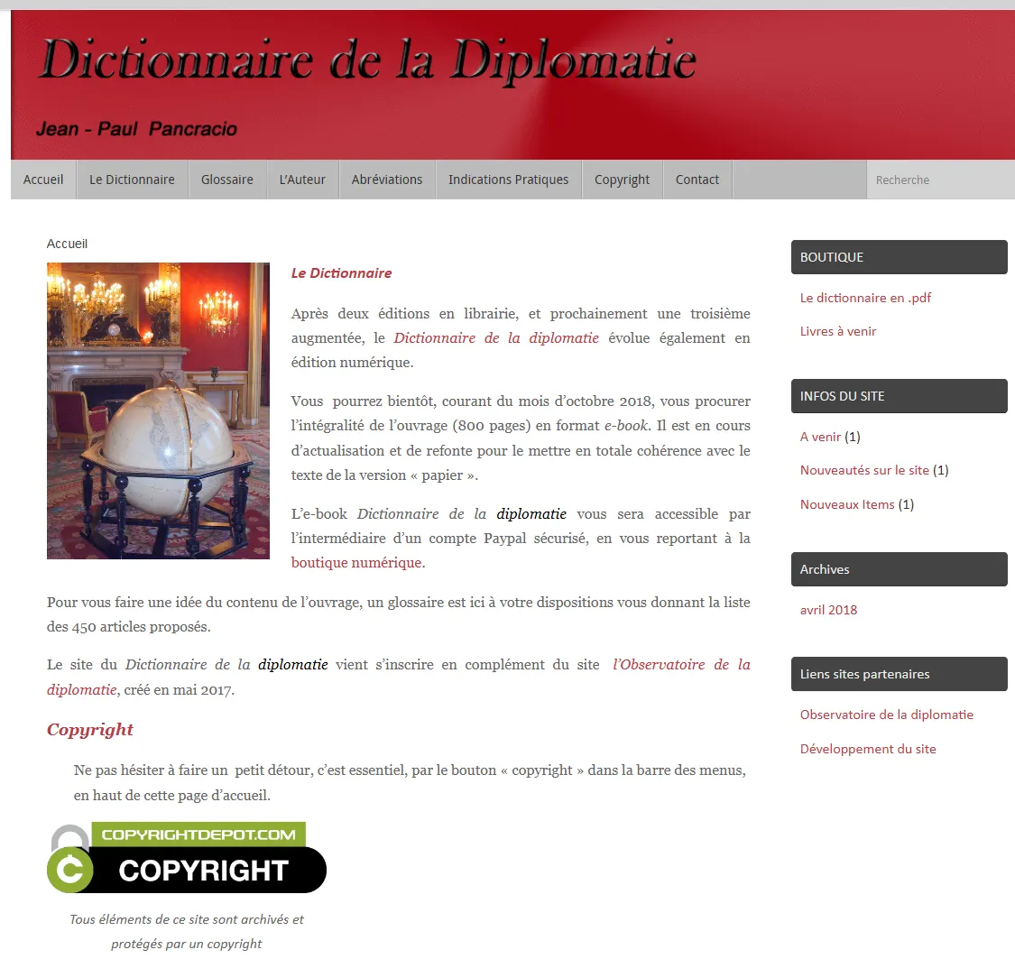 Création d’un site avec glossaire